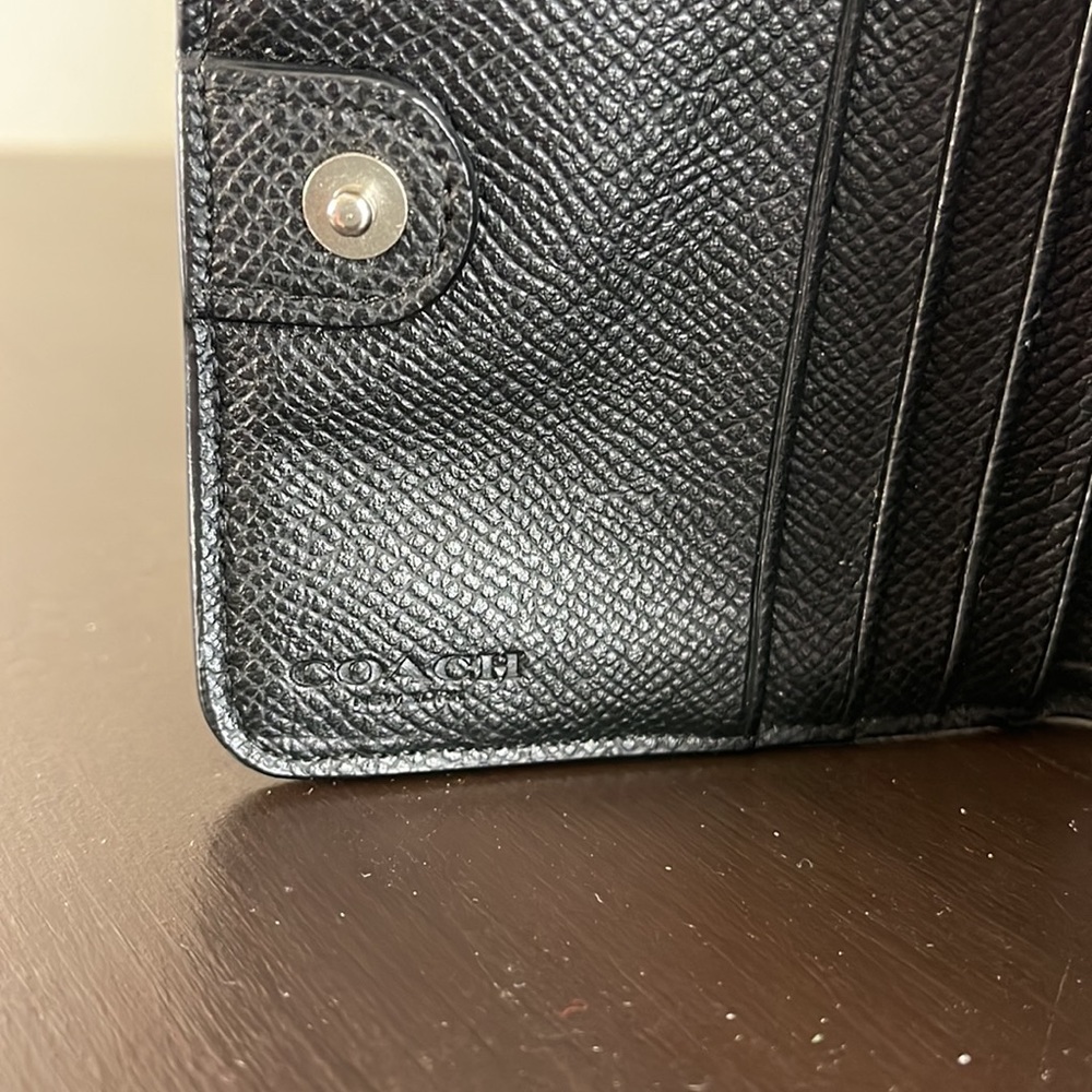Coach Red Leather Wallet with Black Polka Dots - Picture 4 of 5